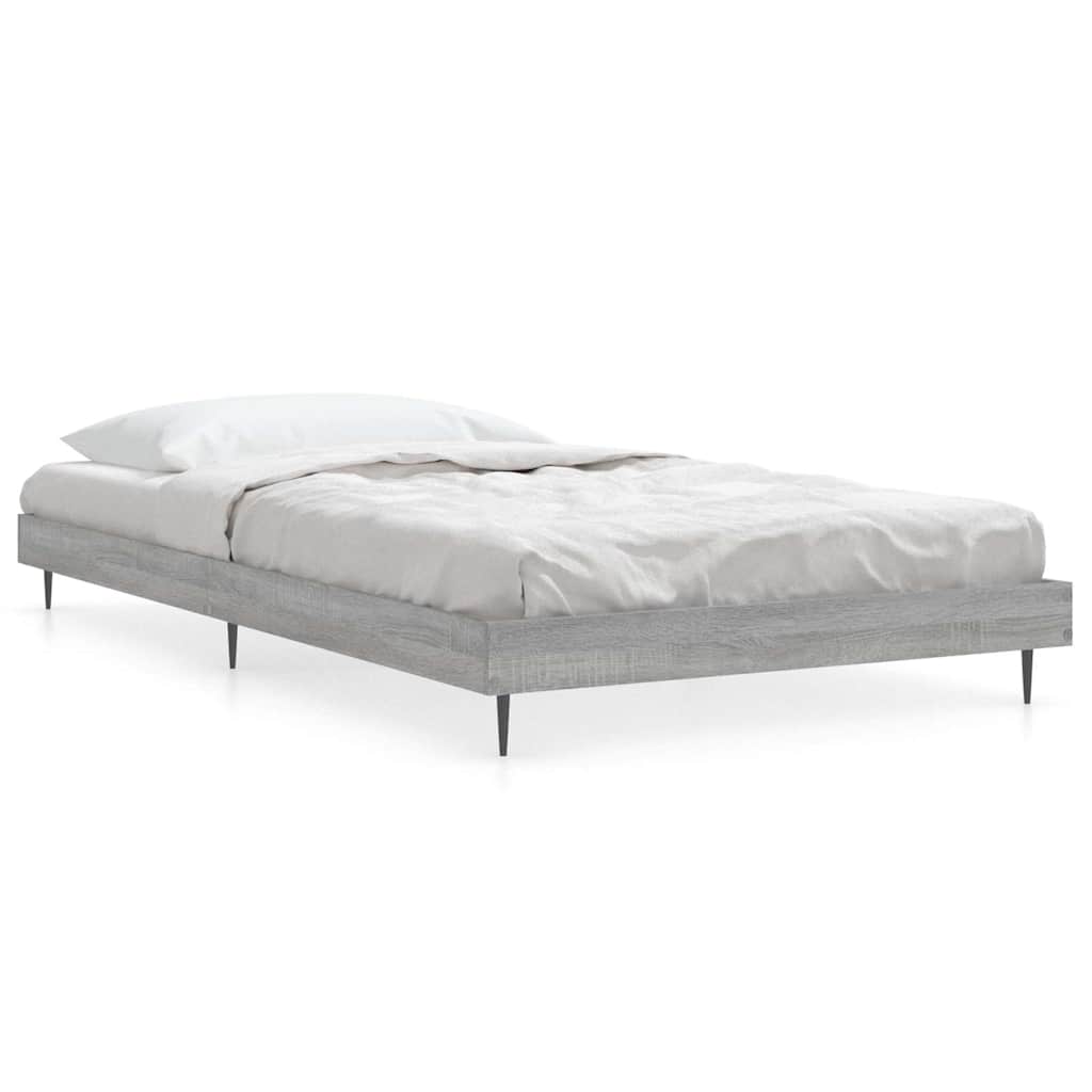 vidaXL Πλαίσιο Κρεβατιού Γκρι Sonoma 90x200 εκ. Επεξεργασμένο Ξύλο