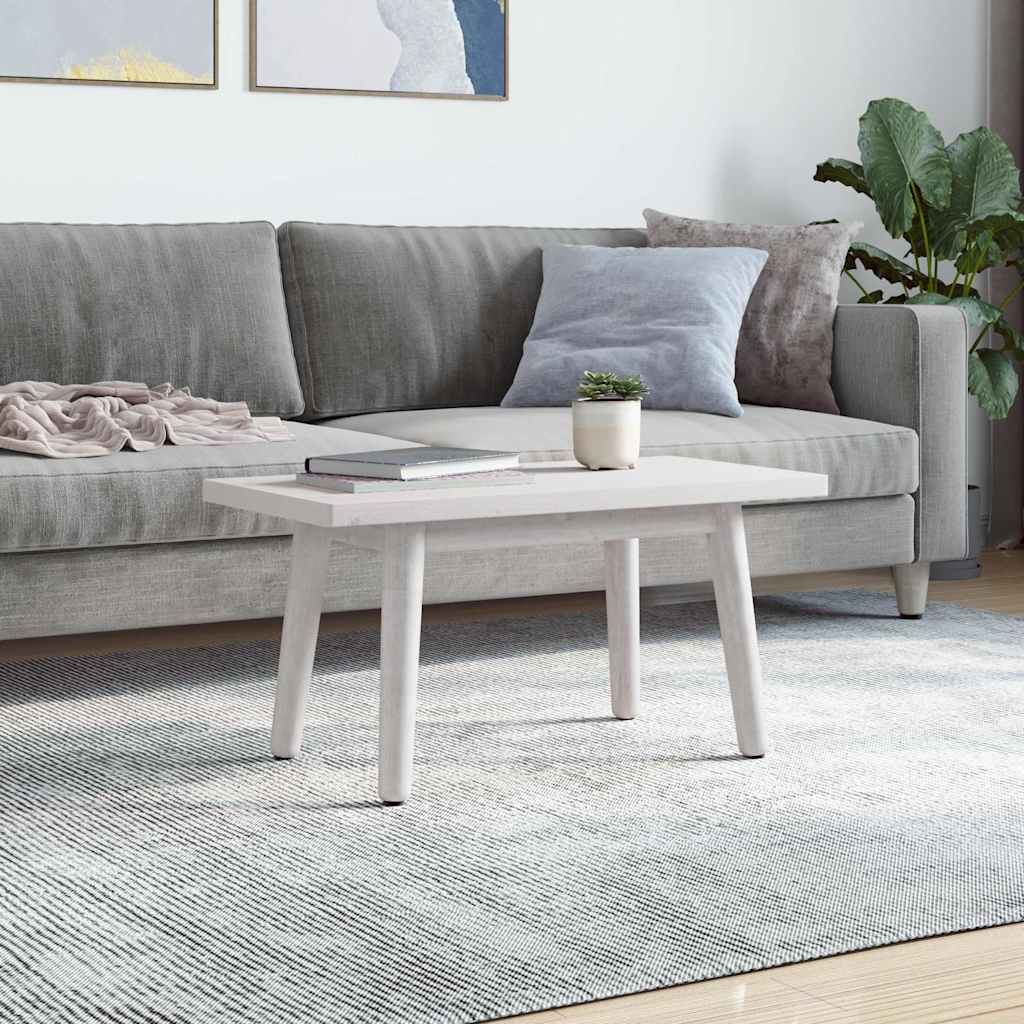 vidaXL Επιφάνεια Τραπεζιού Ορθογ. Λευκή 80x40x2,5 εκ. από Μασίφ Πεύκο