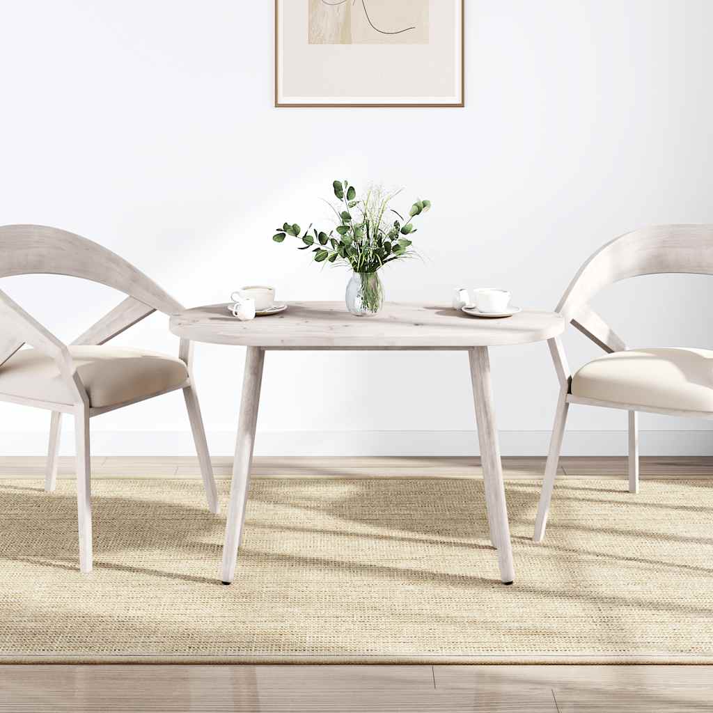 vidaXL Επιφάνεια Τραπεζιού Οβάλ Λευκή 110x55x2,5 εκ. Μασίφ Ξύλο Πεύκου