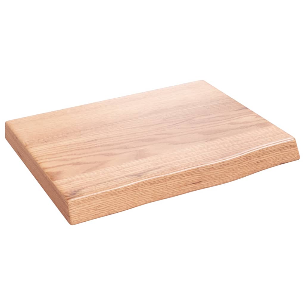 vidaXL Ράφι Τοίχου Ανοιχτό Καφέ 40x30x(2-4)εκ. Επεξ. Μασίφ Ξύλο Δρυός
