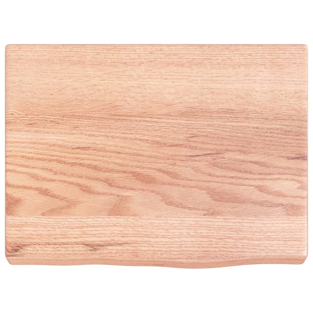 vidaXL Ράφι Τοίχου Ανοιχτό Καφέ 40x30x(2-4)εκ. Επεξ. Μασίφ Ξύλο Δρυός