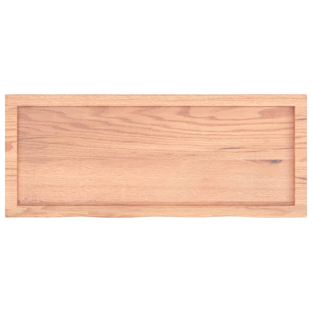 vidaXL Ράφι Τοίχου Ανοιχτό Καφέ 100x40x(2-6)εκ. Επεξ. Μασίφ Ξύλο Δρυός
