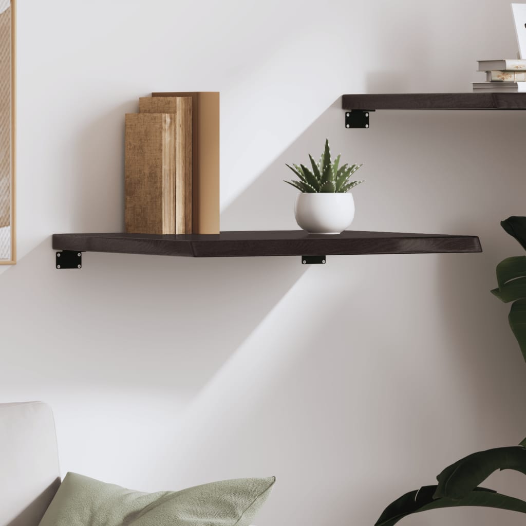 vidaXL Ράφι Τοίχου Σκούρο Καφέ 60x60x(2-4) εκ. Επεξ. Μασίφ Ξύλο Δρυός