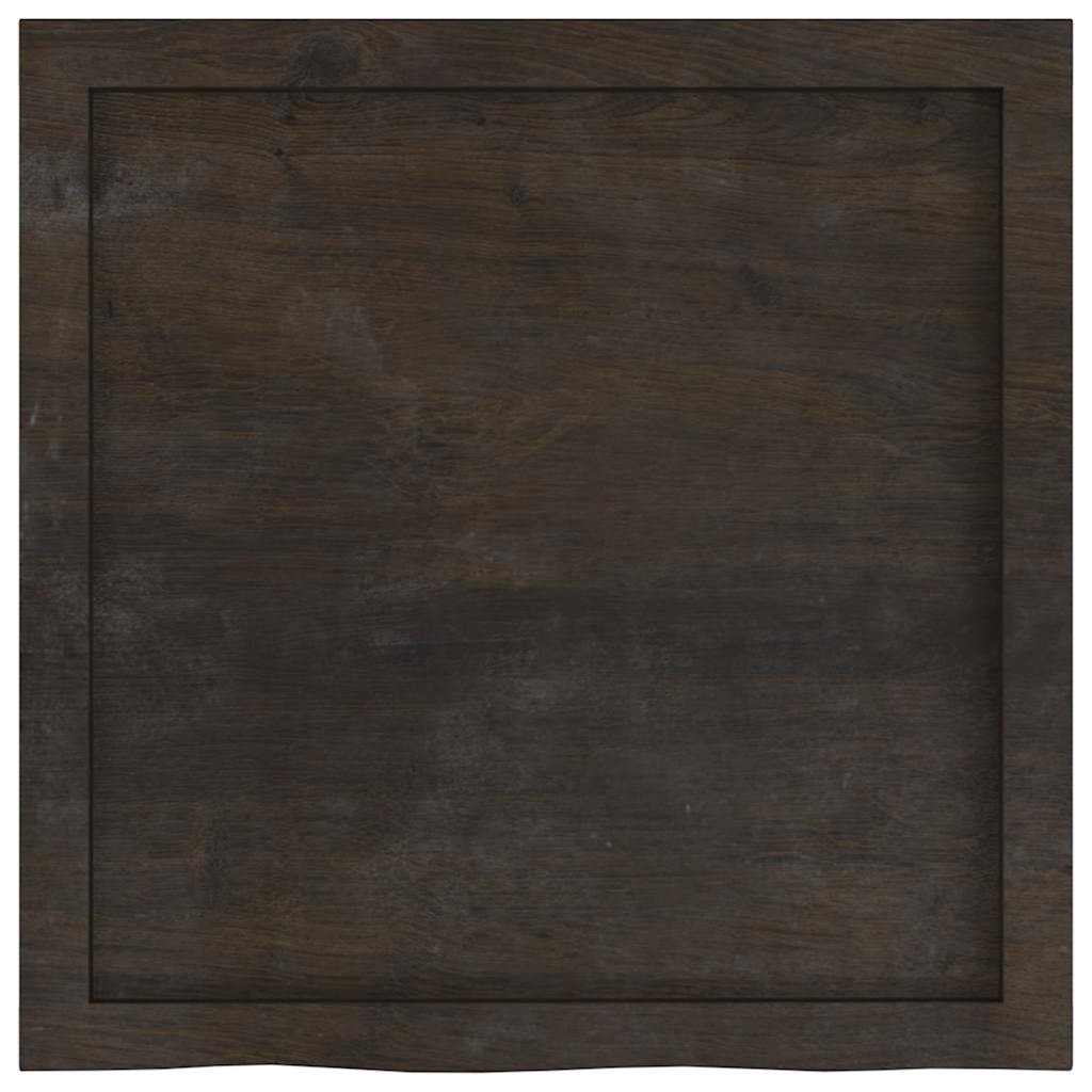 vidaXL Ράφι Τοίχου Σκούρο Καφέ 60x60x(2-6) εκ. Επεξ. Μασίφ Ξύλο Δρυός