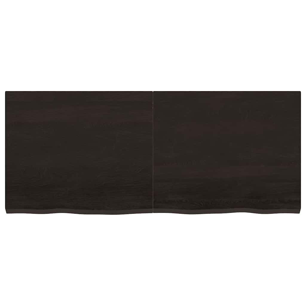 vidaXL Ράφι Τοίχου Σκούρο Καφέ 120x50x(2-4) εκ. Επεξ. Μασίφ Ξύλο Δρυός