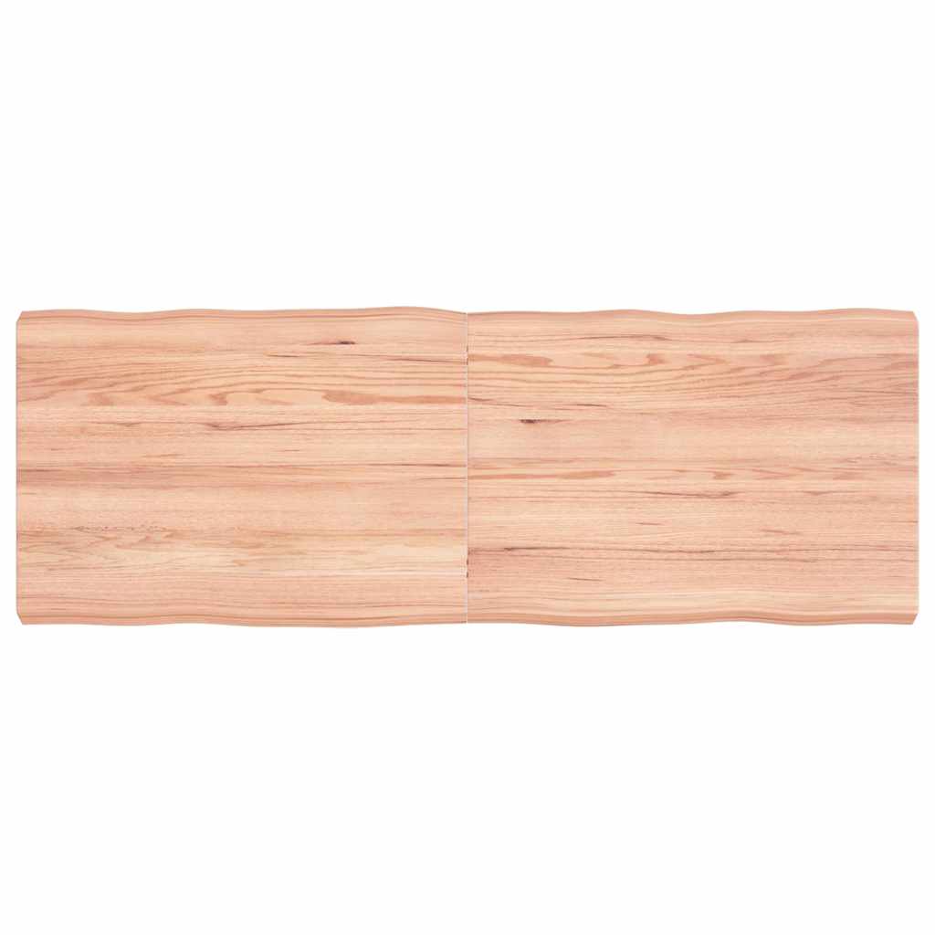 vidaXL Επιφ Τραπεζιού Αν Καφέ 140x50x(2-6)εκ.Ακατέργ. Μασίφ Ξύλο Δρυός