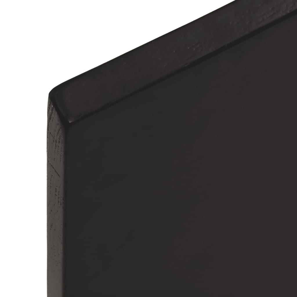 vidaXL Επιφ Τραπεζιού Σκ Καφέ100x60x2εκ. Επ Μασίφ Ξύλο Δρυός Live Edge