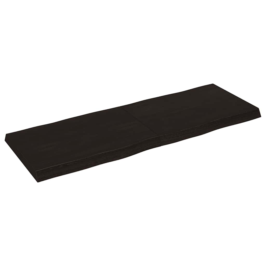 vidaXL Επιφ Τραπεζιού Αν Καφέ 140x50x(2-6)εκ.Ακατέργ. Μασίφ Ξύλο Δρυός