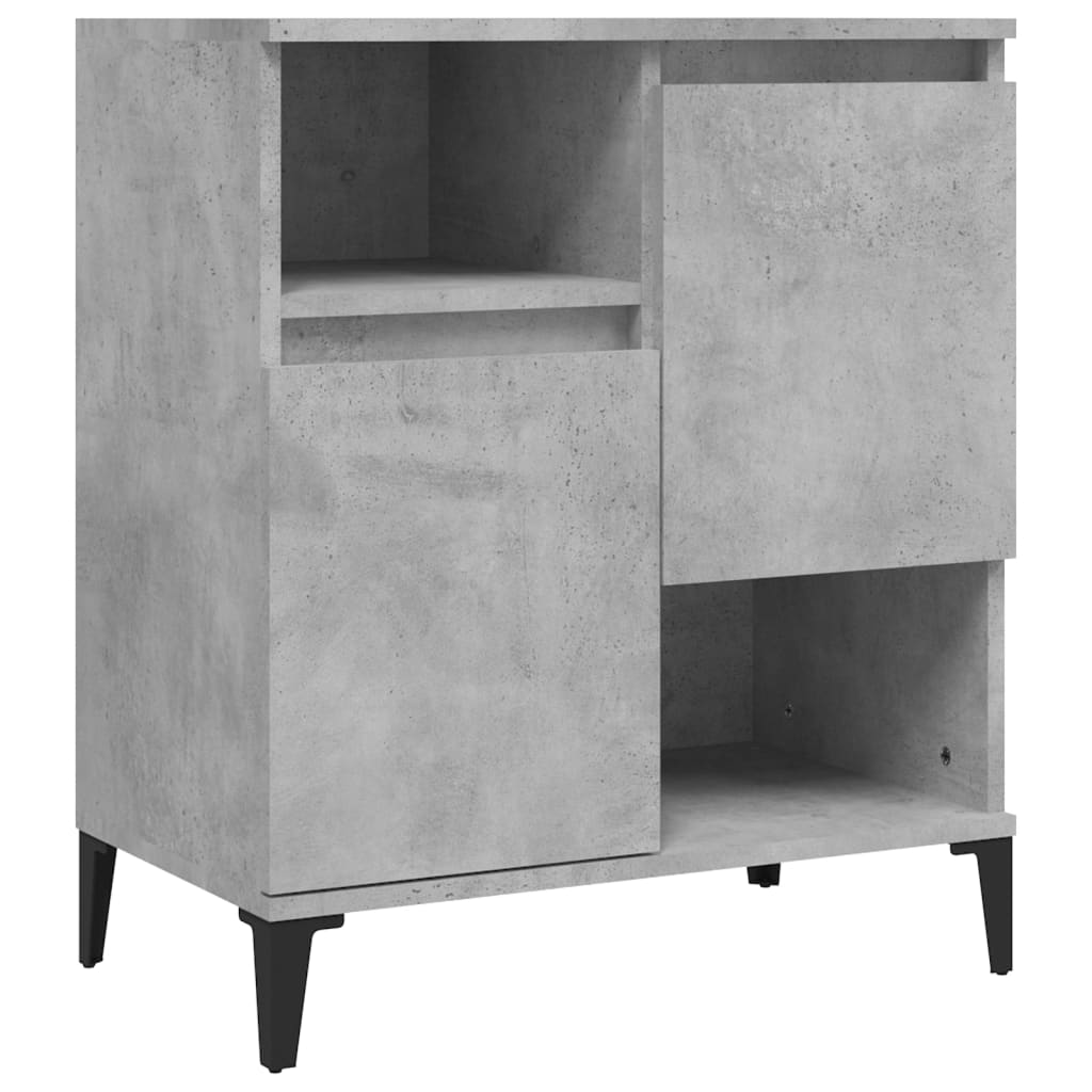 vidaXL Ντουλάπια 2 τεμ. Γκρι Σκυροδέματος 60x35x70 εκ. Επεξεργ. Ξύλο
