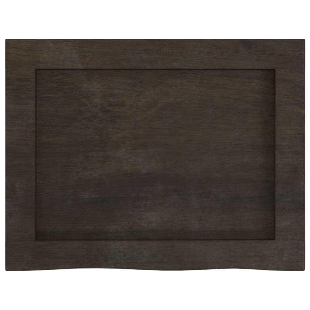 vidaXL Πάγκος Μπάνιου Σκούρο Καφέ 40x30x(2-6) εκ. Επεξεργ. Μασίφ Ξύλο
