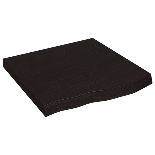 vidaXL Πάγκος Μπάνιου Σκούρο Καφέ 60x60x(2-6) εκ. Επεξεργ. Μασίφ Ξύλο