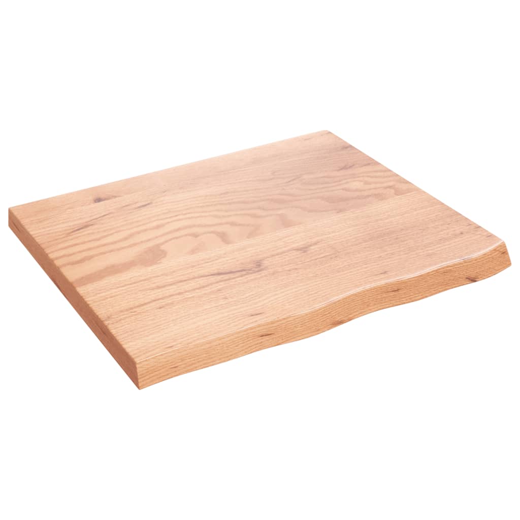 vidaXL Επιφάνεια Τραπεζιού Αν. Καφέ 60x50x2 εκ. Επεξ. Μασίφ Ξύλο Δρυός