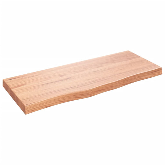 vidaXL Επιφ Τραπεζιού Αν Καφέ 100x40x(2-6)εκ. Επεξ. Μασίφ Ξύλο Δρυός