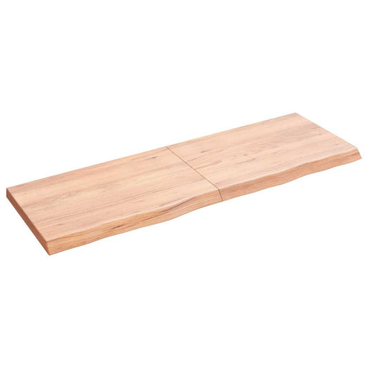 vidaXL Επιφ Τραπεζιού Αν Καφέ 120x40x(2-4)εκ. Επεξ. Μασίφ Ξύλο Δρυός