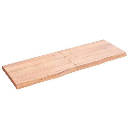 vidaXL Επιφ Τραπεζιού Αν Καφέ 120x40x(2-4)εκ. Επεξ. Μασίφ Ξύλο Δρυός