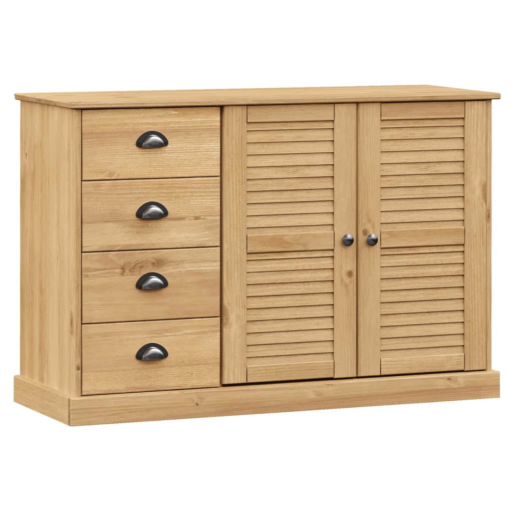 vidaXL Μπουφές με Συρτάρια VIGO 113 x 40 x 75 εκ. Μασίφ Ξύλο Πεύκο