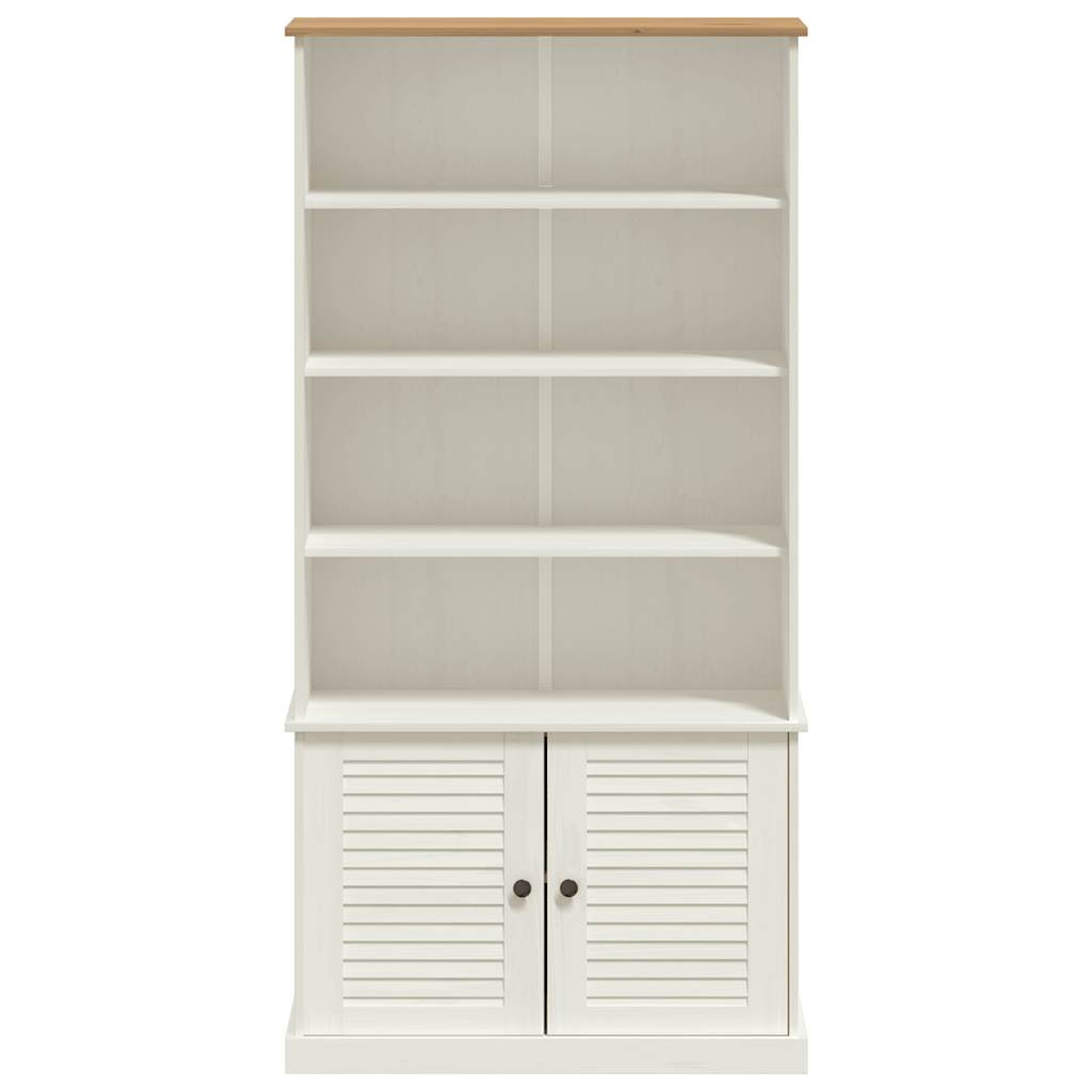 vidaXL Βιβλιοθήκη VIGO Λευκή 85 x 35 x 170 εκ. από Μασίφ Ξύλο Πεύκου