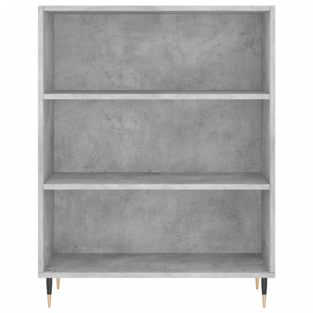 vidaXL Βιβλιοθήκη Γκρι Σκυροδέματος 69,5 x 32,5 x 90 εκ. Επεξεργ. Ξύλο