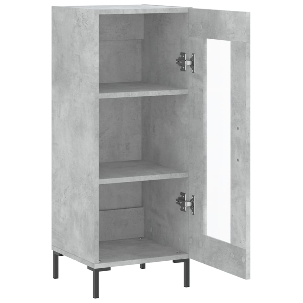 vidaXL Ντουλάπι Γκρι Σκυροδέματος 34,5x34x90 εκ. Επεξεργασμένο Ξύλο
