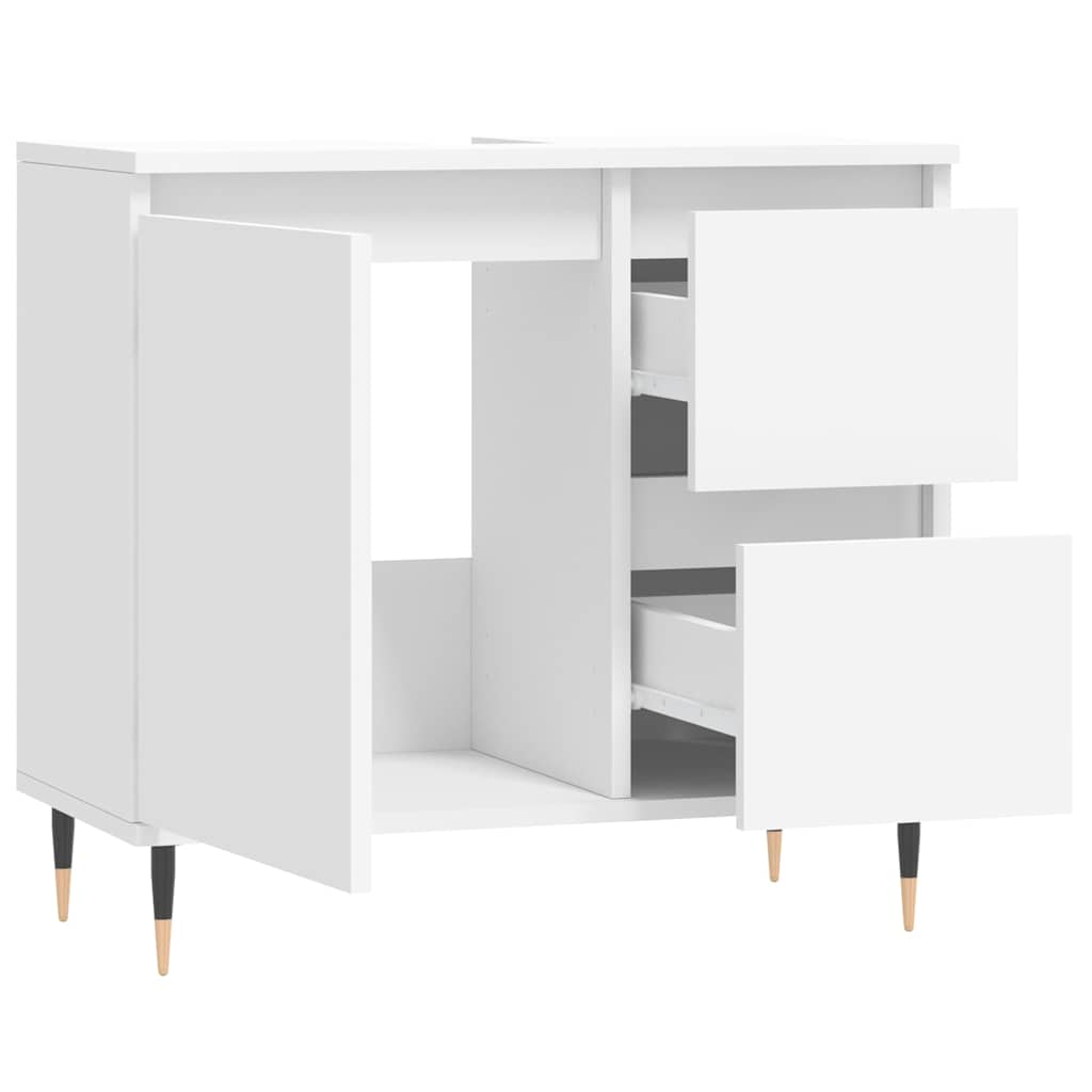 vidaXL Ντουλάπι Μπάνιου Λευκό 65 x 33 x 60 εκ. από Επεξεργασμένο Ξύλο