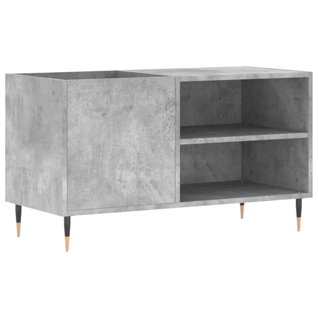 vidaXL Δισκοθήκη Γκρι Σκυροδέματος 85 x 38 x 48 εκ. από Επεξεργ. Ξύλο