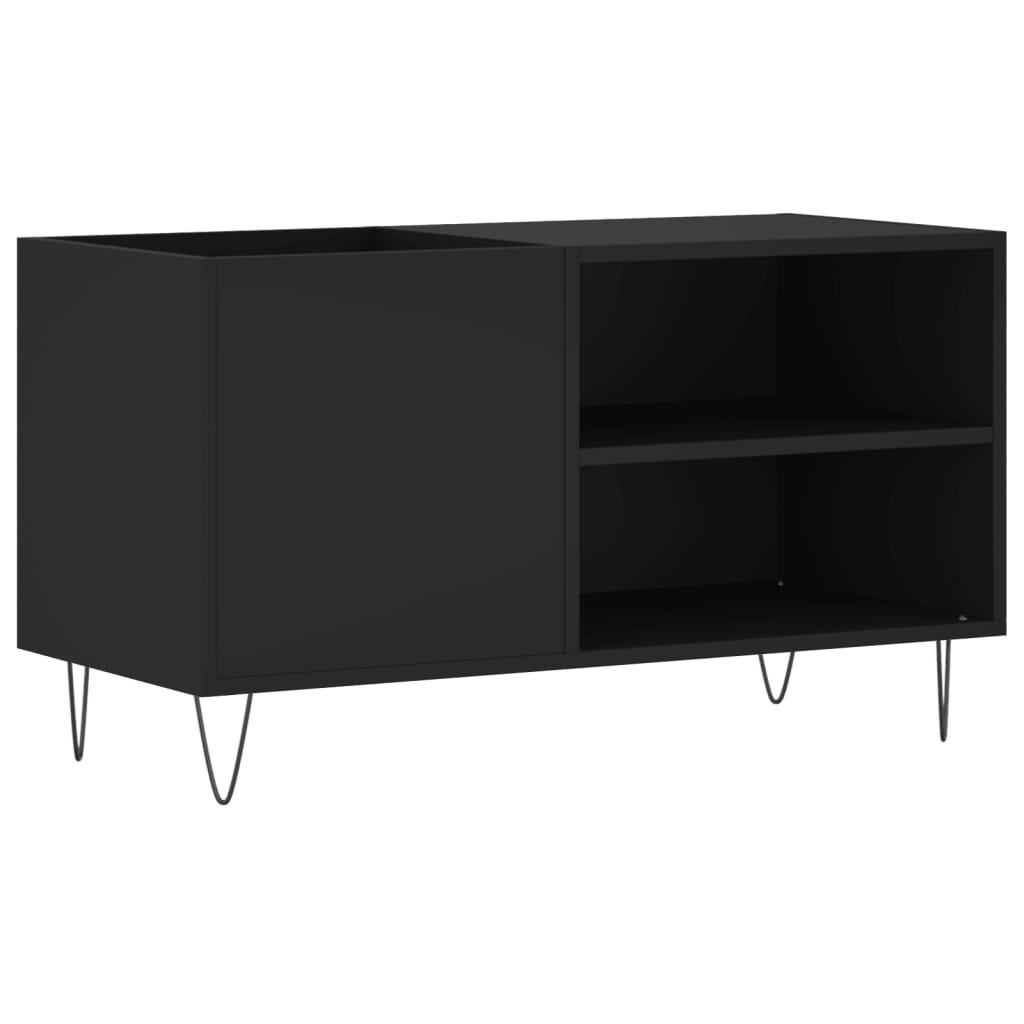 vidaXL Δισκοθήκη Μαύρη 85 x 38 x 48 εκ. από Επεξεργασμένο Ξύλο