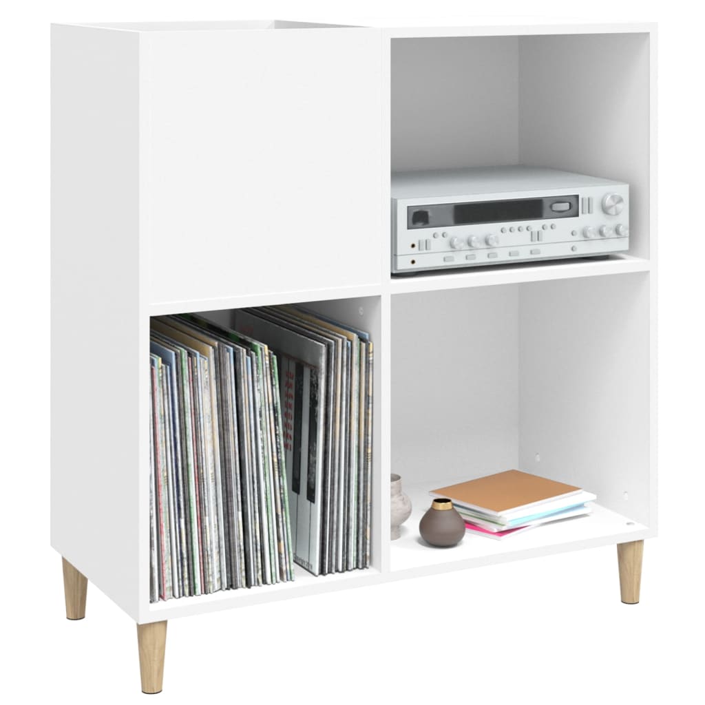 vidaXL Έπιπλο Δίσκων Λευκό 84,5 x 38 x 89 εκ. από Επεξεργασμένο Ξύλο