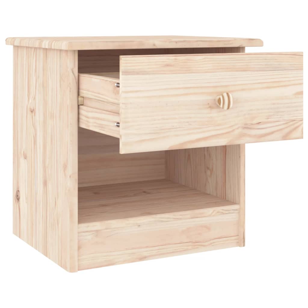 vidaXL Κομοδίνο ALTA 41x35x41 εκ. από Μασίφ Ξύλο Πεύκου