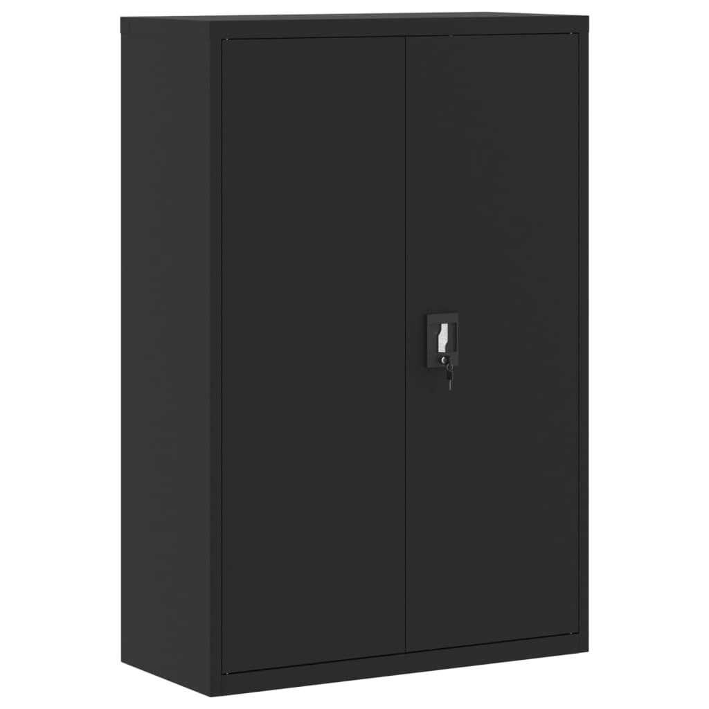 vidaXL Αρχειοθήκη Μαύρη 90 x 40 x 140 εκ. Ατσάλινη