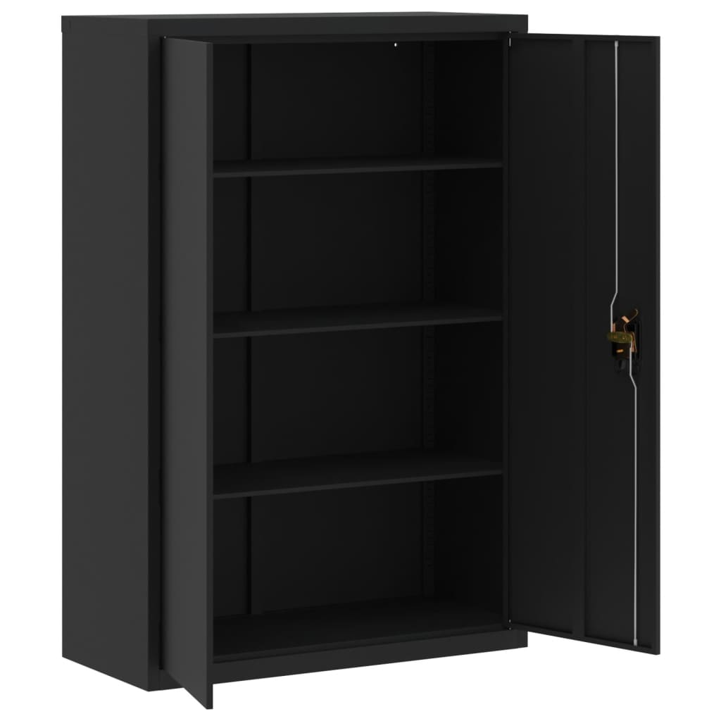 vidaXL Αρχειοθήκη Μαύρη 90 x 40 x 140 εκ. Ατσάλινη