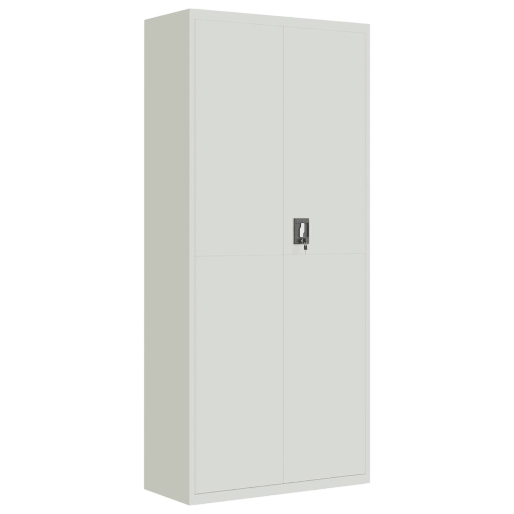 vidaXL Αρχειοθήκη Αν. Γκρι 90x40x200 εκ. Ατσάλινη