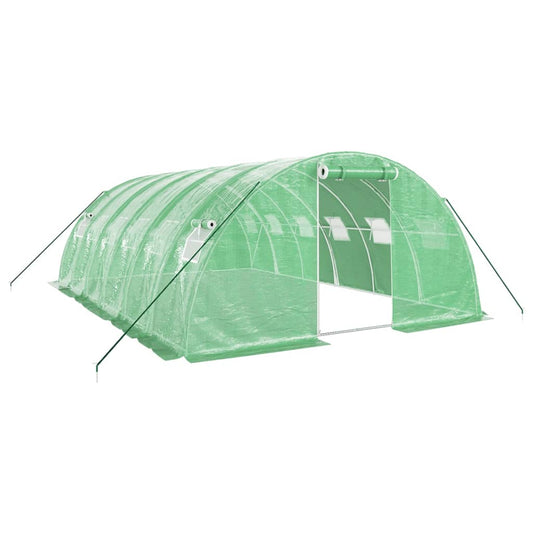 vidaXL Θερμοκήπιο Πράσινο 24 μ² 6 x 4 x 2 μ. με Ατσάλινο Πλαίσιο