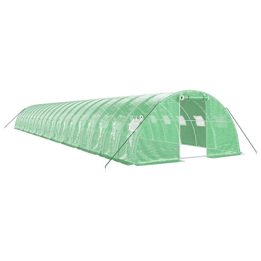 vidaXL Θερμοκήπιο Πράσινο 80 μ² 20 x 4 x 2 μ. με Ατσάλινο Πλαίσιο