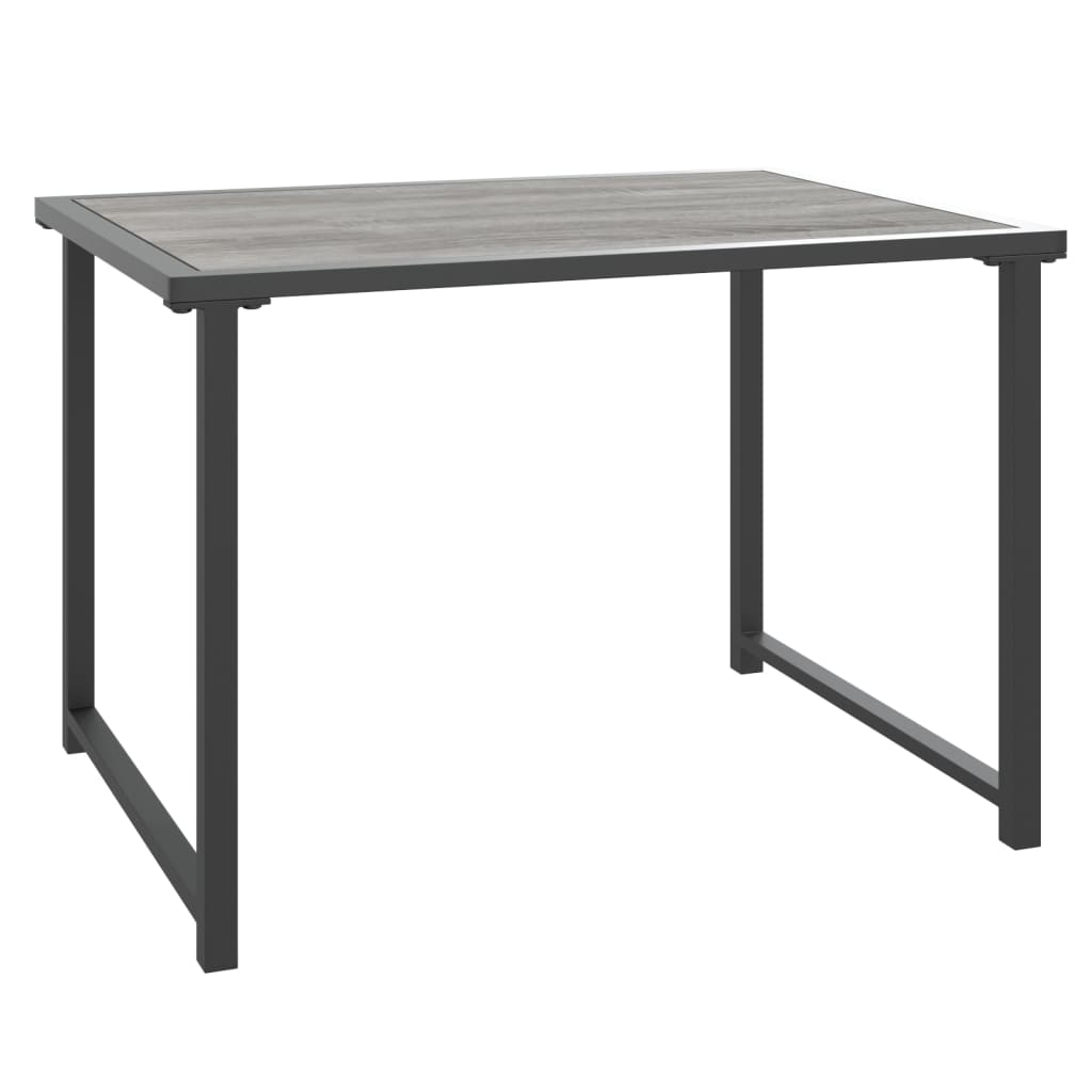 vidaXL Τραπέζι Κήπου Ανθρακί 55 x 40 x 37 εκ. Ατσάλινο