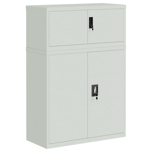 vidaXL Αρχειοθήκη Αν. Γκρι 90 x 40 x 130 εκ. Ατσάλινη