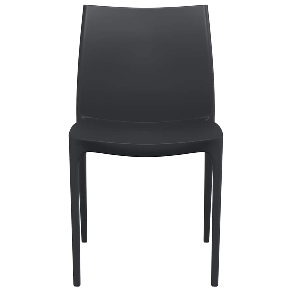 vidaXL Καρέκλες Κήπου 2 τεμ. Ανθρακί 50x46x80 εκ. από Πολυπροπυλένιο