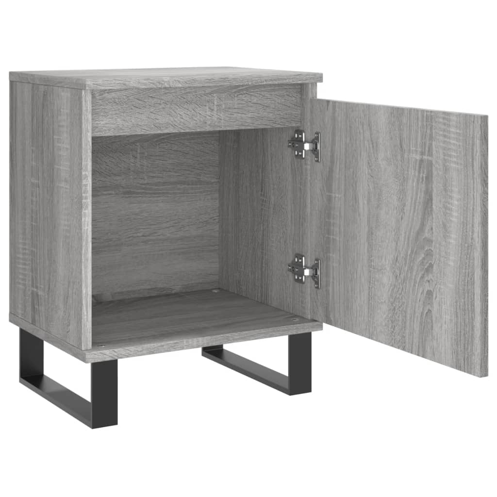 vidaXL Κομοδίνα 2 τεμ. Sonoma Γκρι 40x30x50 εκ. από Επεξεργασμένο Ξύλο