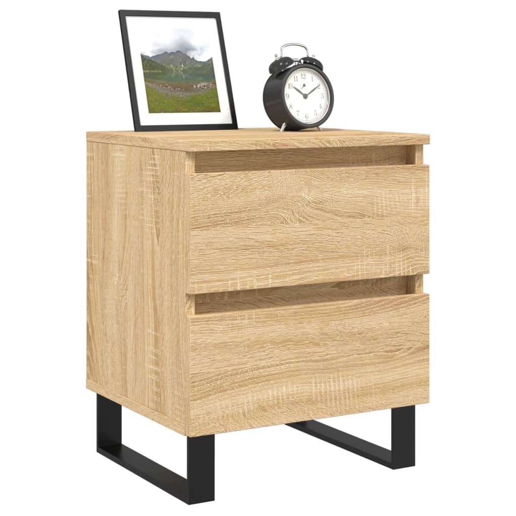 vidaXL Κομοδίνο Sonoma Δρυς 40 x 35 x 50 εκ. από Επεξεργ. Ξύλο
