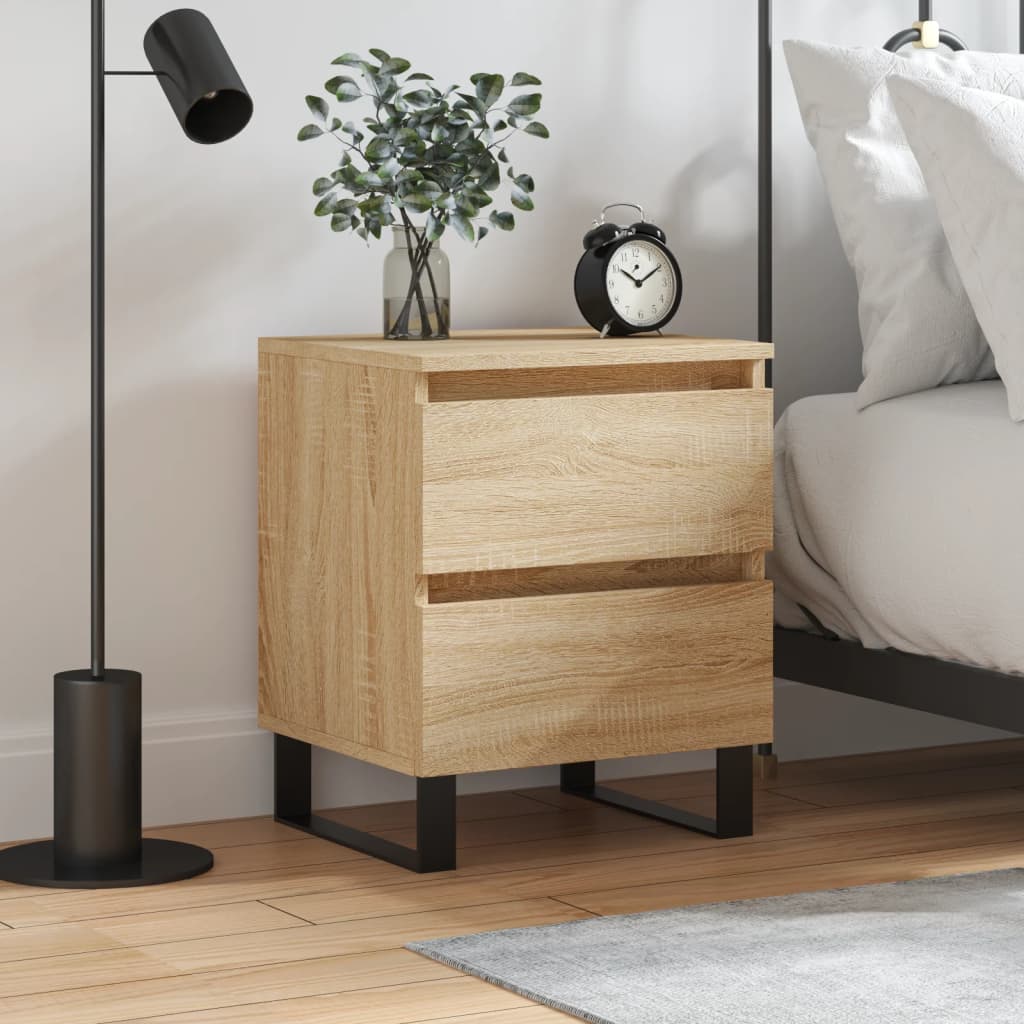 vidaXL Κομοδίνο Sonoma Δρυς 40 x 35 x 50 εκ. από Επεξεργ. Ξύλο