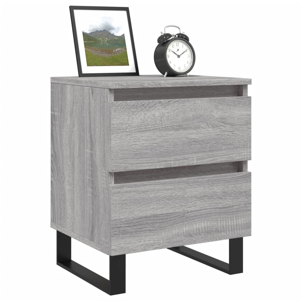 vidaXL Κομοδίνο Γκρι Sonoma 40 x 35 x 50 εκ. από Επεξεργασμένο Ξύλο