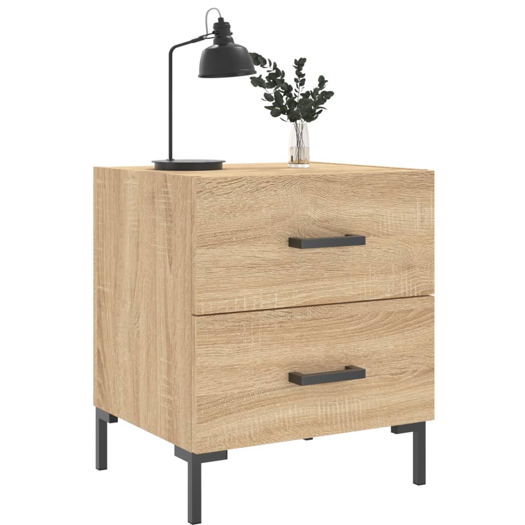 vidaXL Κομοδίνα 2 τεμ. Sonoma Δρυς 40 x 35 x 47,5 εκ. Επεξεργ. Ξύλο