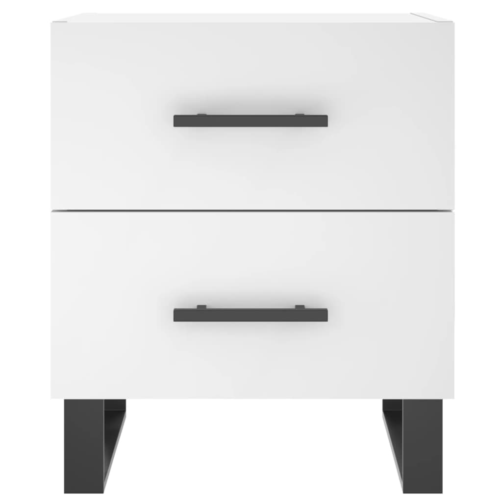 vidaXL Κομοδίνα 2 τεμ. Λευκά 40 x 35 x 47,5 εκ. από Επεξεργασμένο Ξύλο