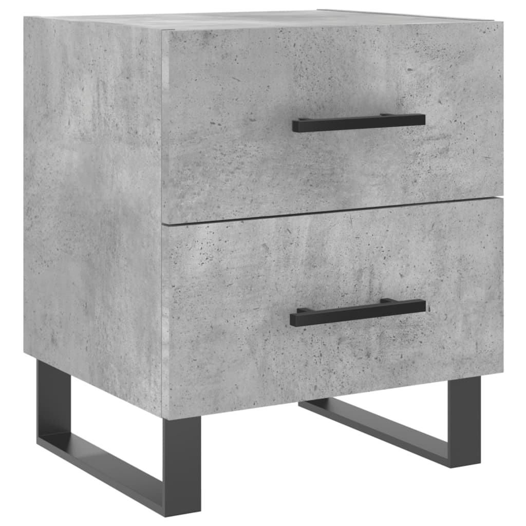 vidaXL Κομοδίνο Γκρι Σκυροδ. 40 x 35 x 47,5 εκ. από Επεξεργασμένο Ξύλο