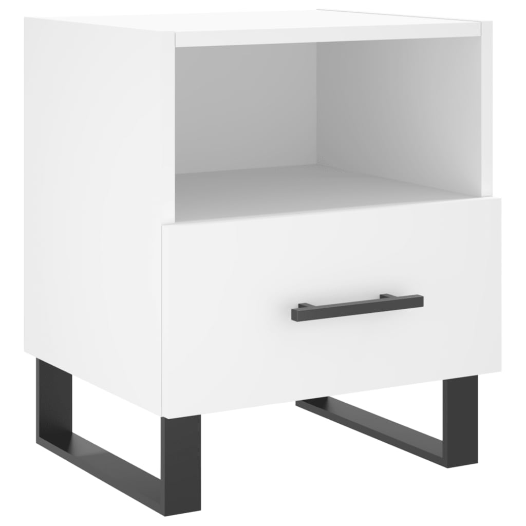 vidaXL Κομοδίνο Λευκό 40 x 35 x 47,5 εκ. από Επεξεργασμένο Ξύλο