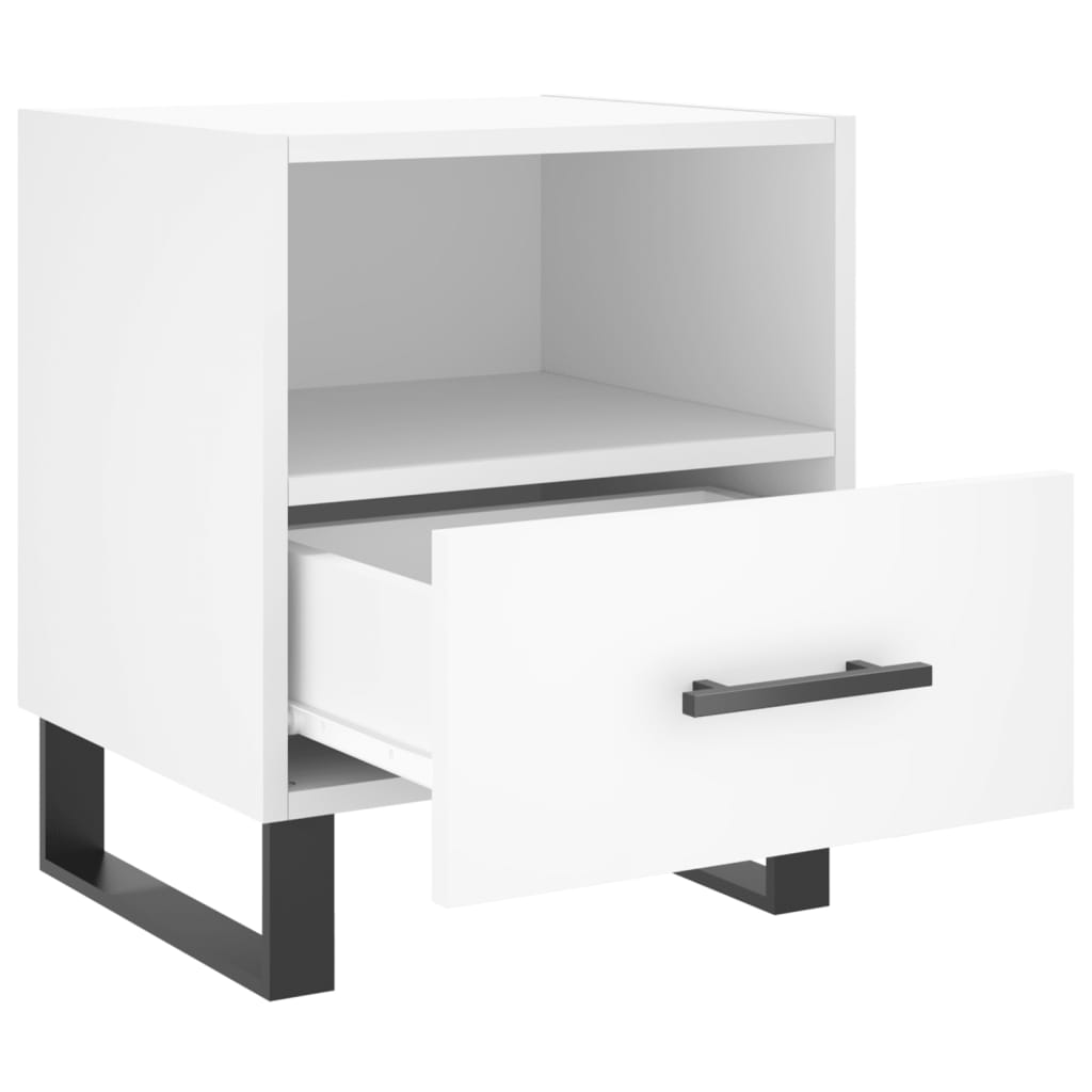 vidaXL Κομοδίνο Λευκό 40 x 35 x 47,5 εκ. από Επεξεργασμένο Ξύλο