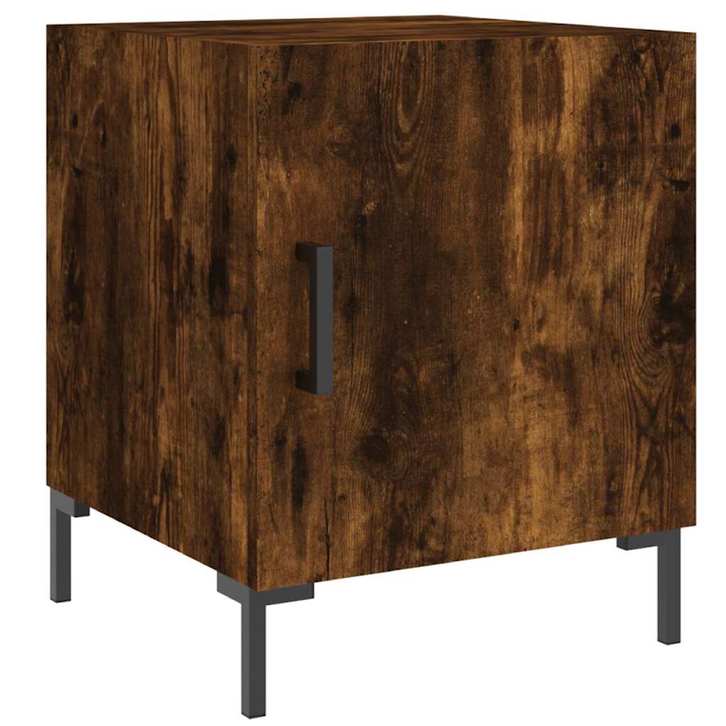 vidaXL Κομοδίνα 2 τεμ. Καπνιστή Δρυς 40 x 40 x 50 εκ. Επεξεργ. Ξύλο