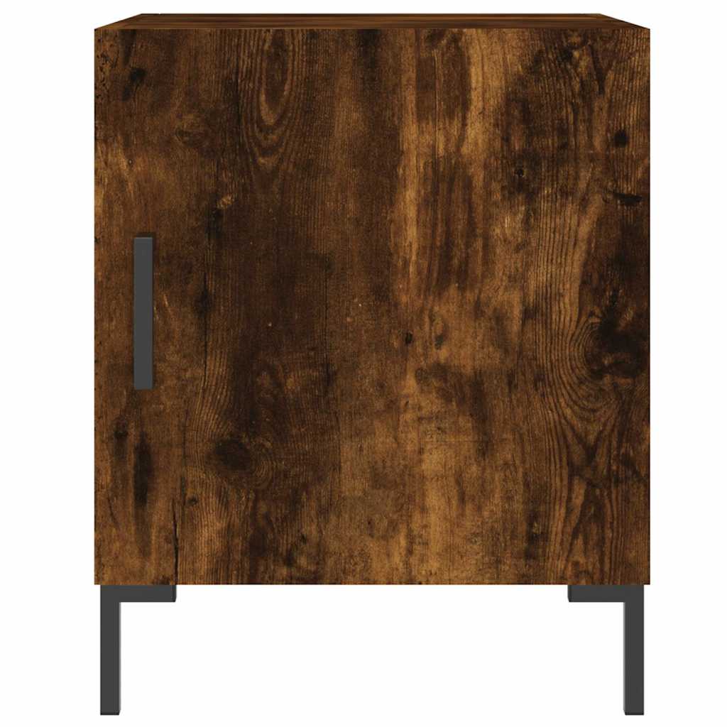 vidaXL Κομοδίνα 2 τεμ. Καπνιστή Δρυς 40 x 40 x 50 εκ. Επεξεργ. Ξύλο