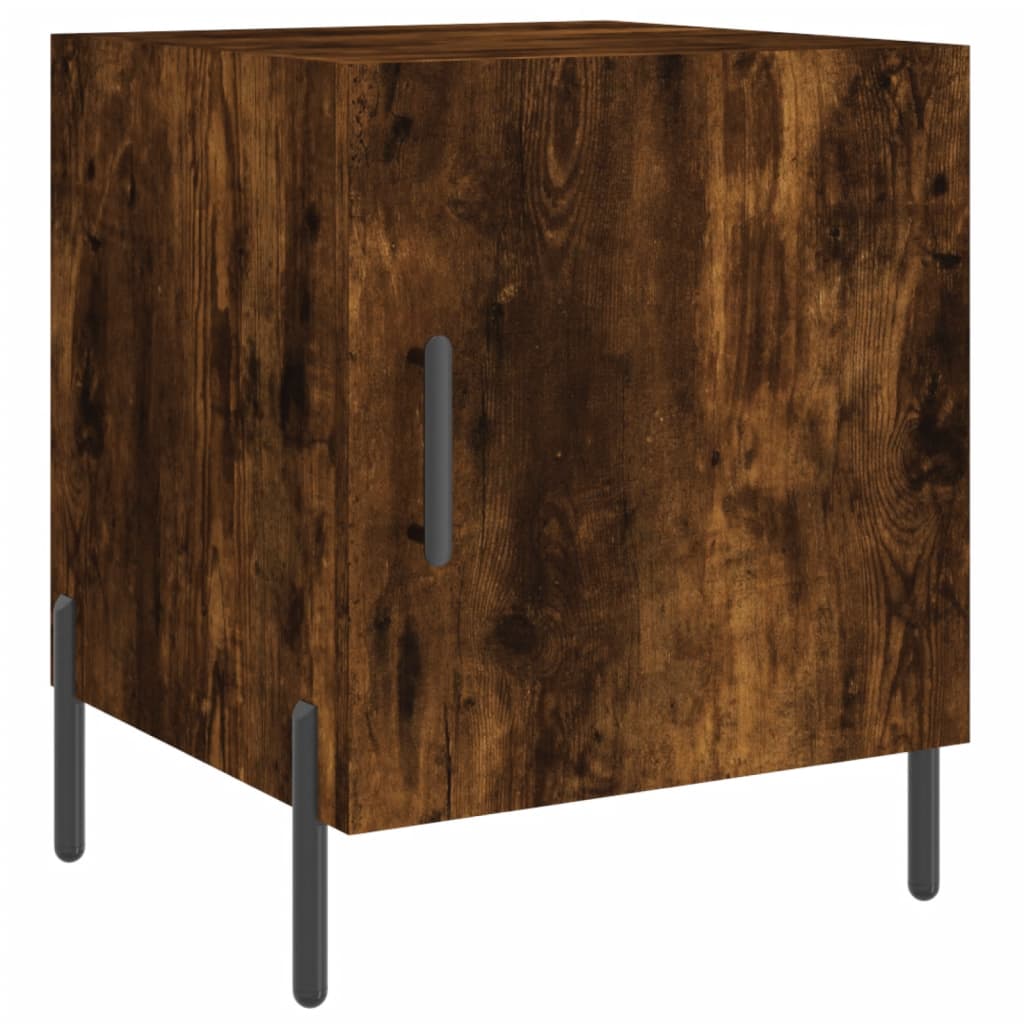 vidaXL Κομοδίνα 2 τεμ. Καπνιστή Δρυς 40 x 40 x 50 εκ. Επεξεργ. Ξύλο