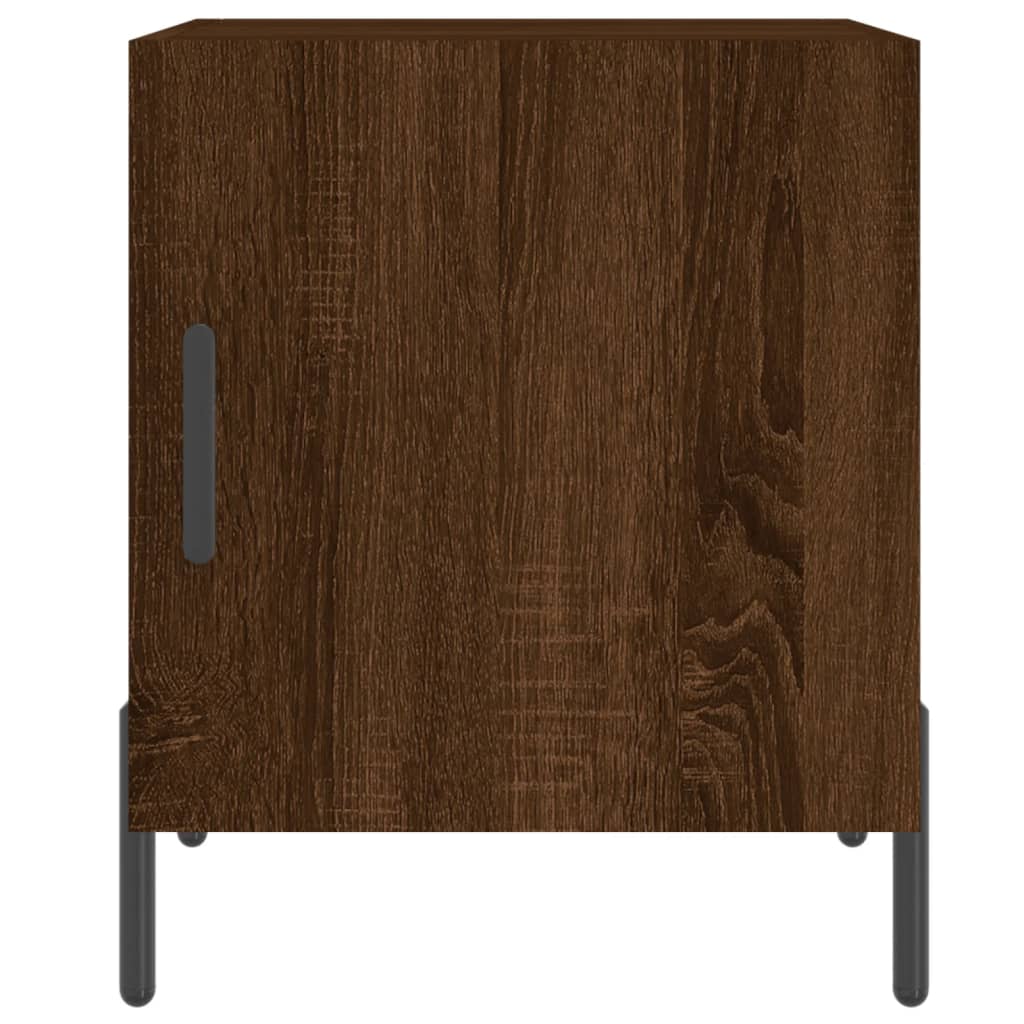 vidaXL Κομοδίνα 2 τεμ. Καφέ Δρυς 40 x 40 x 50 εκ. από Επεξεργ. Ξύλο