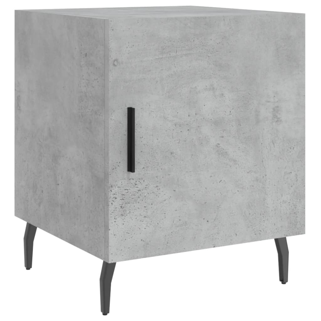 vidaXL Κομοδίνα 2 τεμ. Γκρι Σκυροδέμ. 40 x 40 x 50 από Επεξεργ. Ξύλο